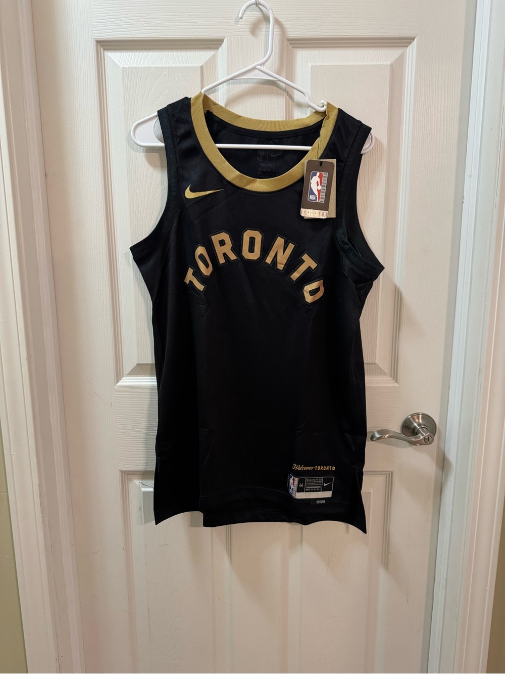 Nike Toronto Raptors City Edition NBA Jersey Black Gold Mens Medium 44